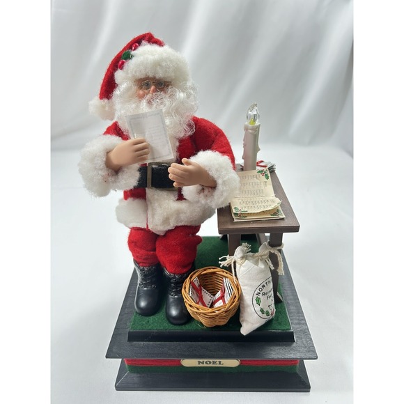 Smile Ind. Other - Vintage 1990 Smile Noel Christmas‎ Lighted Musical Santa Reading Letters 12"x7"